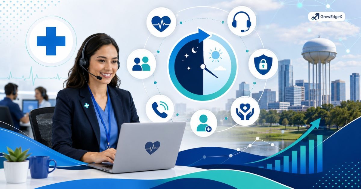 Healthcare & medical call center services by GrowEdgeX improving patient support, scheduling, and HIPAA compliant operations