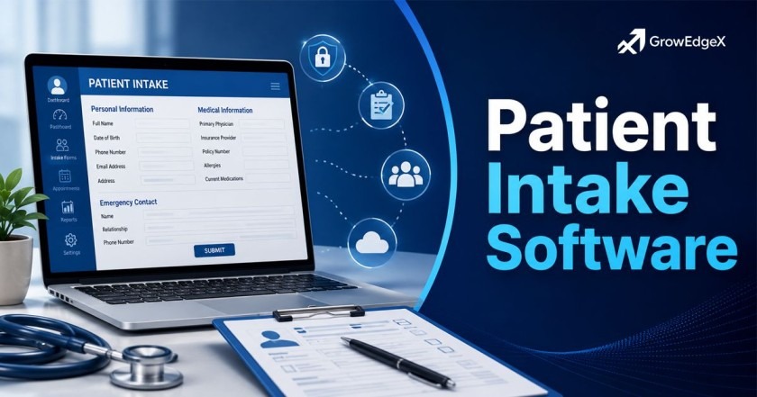Best patient intake software dashboard showing digital patient onboarding, online forms, and automated healthcare check-in system for clinics